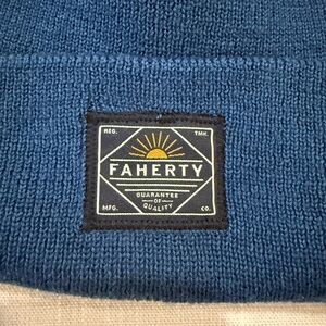 Faherty Navy Knit Hat; brand new never worn